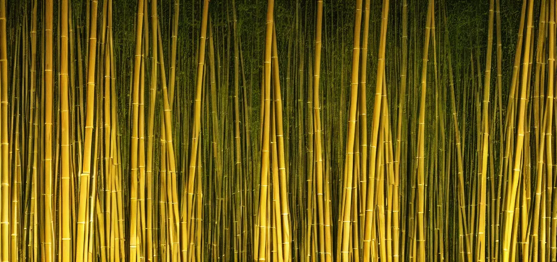 Prompt: bamboo forest at night, Genndy Tartakovsky
