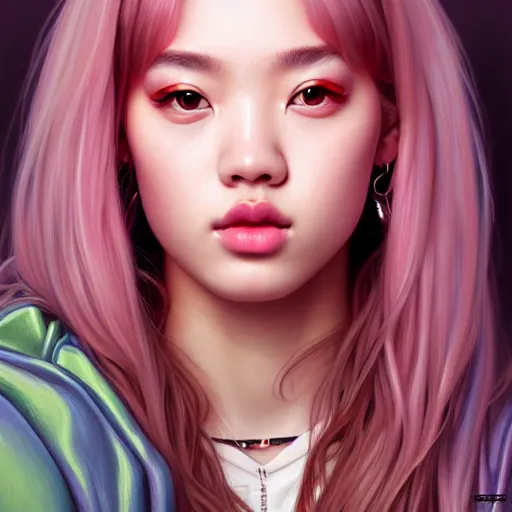 Prompt: portrait of jossi of blackpink, highly detailed, digital painting, smooth, sharp focus, illustration, ultra realistic, 8 k, art by artgerm and alphonse mucha