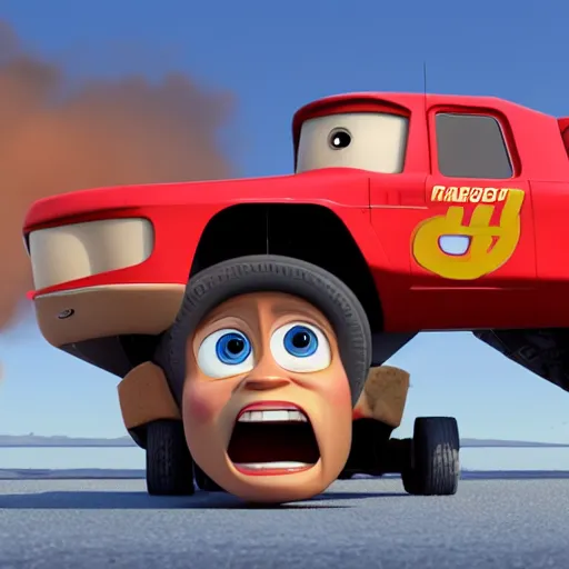 Prompt: HIMARS as Cars Pixar movie, detailed