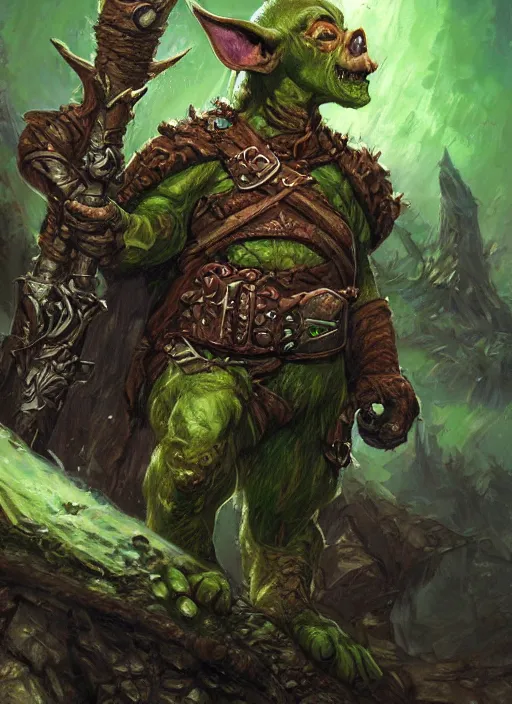 Prompt: goblin, ultra detailed fantasy, green, dndbeyond, bright, colourful, realistic, dnd character portrait, full body, pathfinder, pinterest, art by ralph horsley, dnd, rpg, lotr game design fanart by concept art, behance hd, artstation, deviantart, hdr render in unreal engine 5