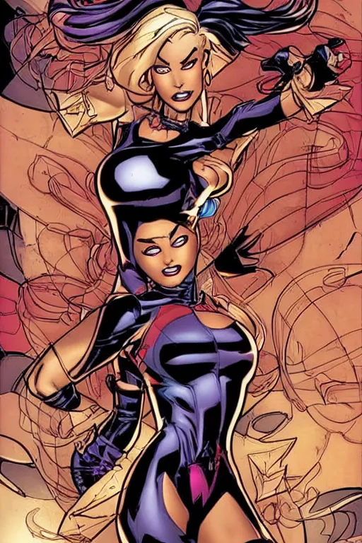 Prompt: comic book cover art of danger girl by j. scott campbell