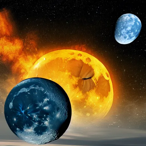 Image similar to the moon has exploded, we are going to die