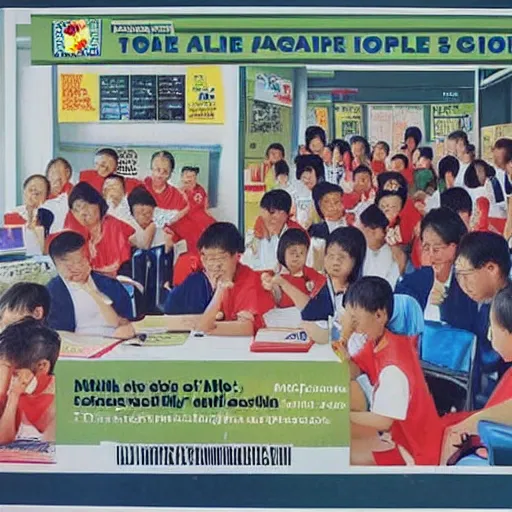 Image similar to a 1 9 9 0 s singapore public education poster