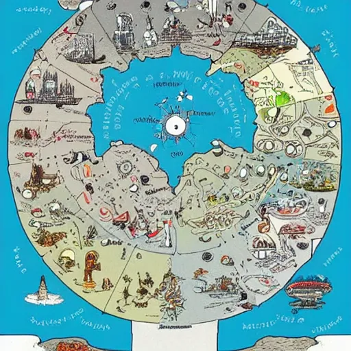 Prompt: a political map of the superstates that rule earth in the year 3 0 0 0, by mattias adolfsson, beautiful composition