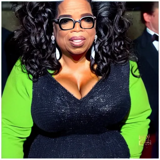 Prompt: transformation of oprah into alien xenomorph, hideous, disturbing, slime