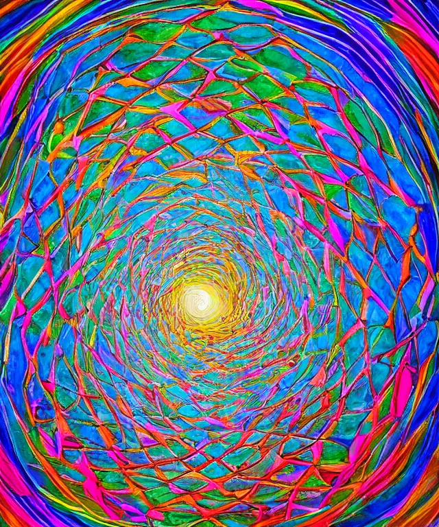 Prompt: interdimension portal, symmetrical, sharp focus, highly detailed, center, vivid colors