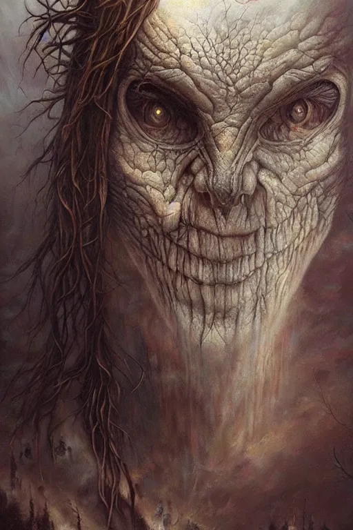 Prompt: skinwalker. art by tomasz alen kopera.