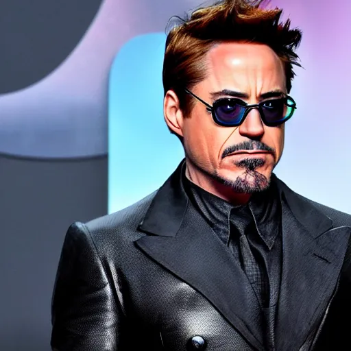 Image similar to Robert Downey Jr in a Batman suit, 8k ultra hd, hyper detailed