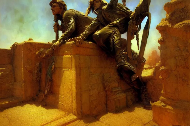 Image similar to tomb, painting by gaston bussiere, craig mullins, j. c. leyendecker, tom of finland