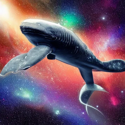 Image similar to photo of a space whale