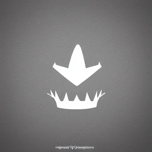 Prompt: a logo with a crown and a shark