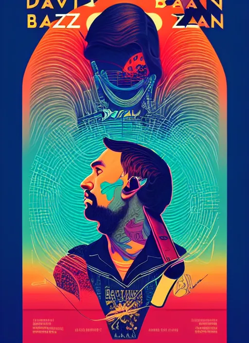 Prompt: concert poster for david bazan, tristan eaton, victo ngai, artgerm, rhads, ross draws