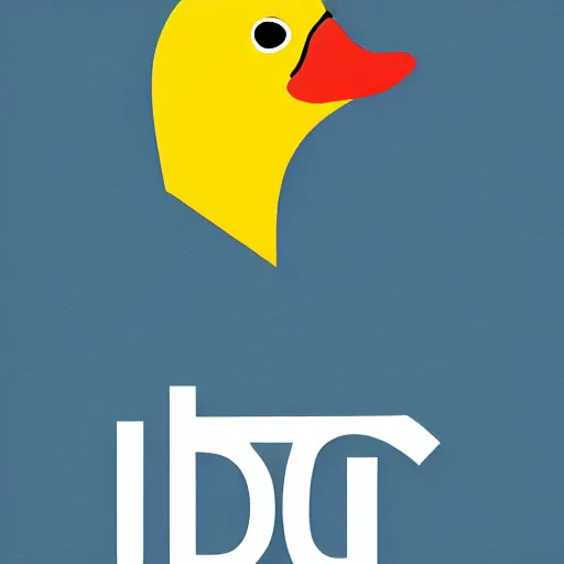 Image similar to a duck, modern, pictorial mark, iconic logo symbol