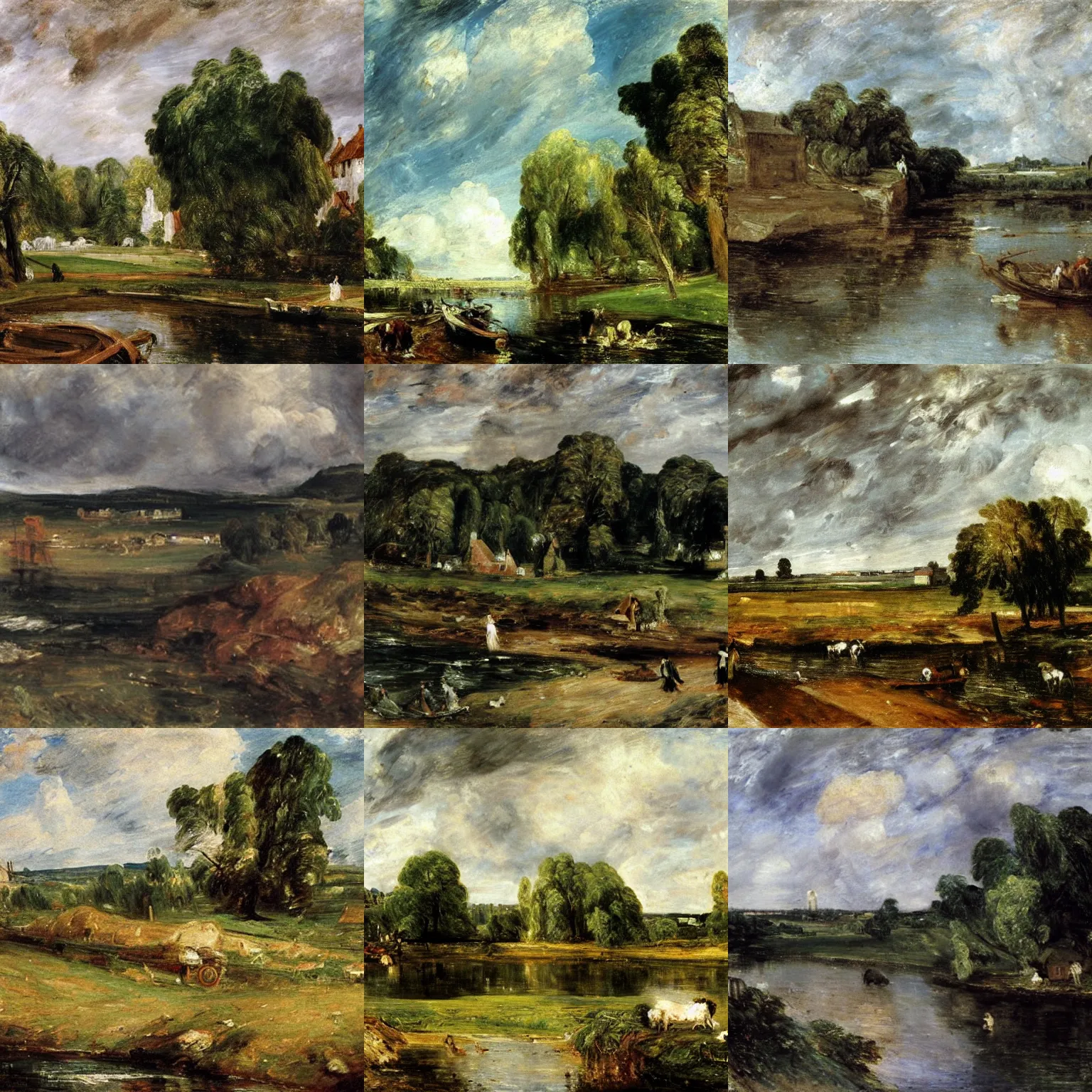 Prompt: an artwork by john constable