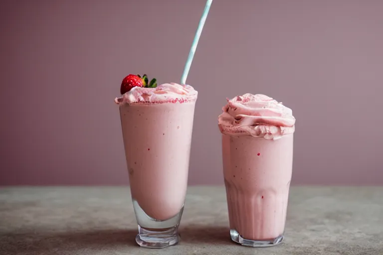 Image similar to strawberry milkshake, bar menu, canon eos r 3, f / 1. 4, iso 2 0 0, 1 / 1 6 0 s, 8 k, raw, unedited, symmetrical balance, in - frame