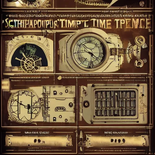 Image similar to schematics for a steampunk time machine