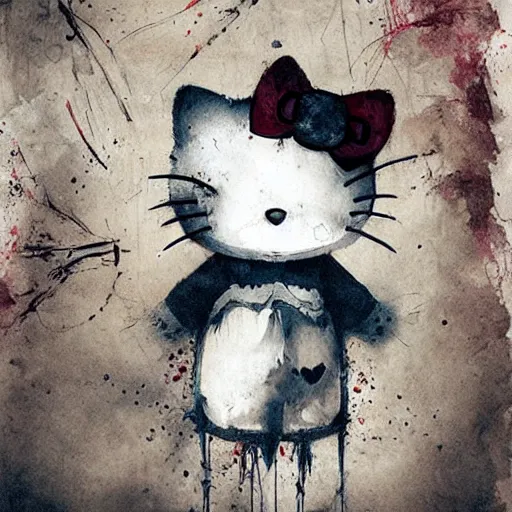 Image similar to Hello Kitty, artwork by Eric Lacombe,