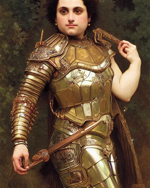 Image similar to Daniel DeVito , dressed in ornate, detailed, intricate iridescent opal armor, detailed oil painting by William Adolphe Bouguereau and Donato Giancola