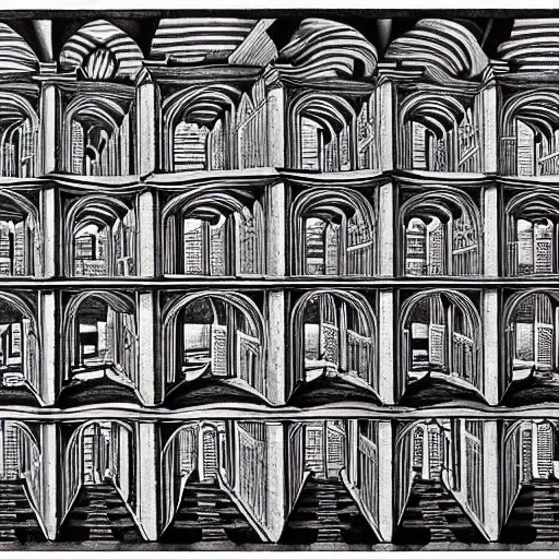 Image similar to endless acropolis by escher