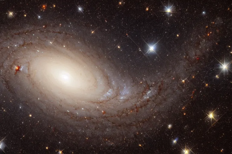 Prompt: a remarkable hubble space telescope photo of a unique galaxy, highly detailed, 4 k,