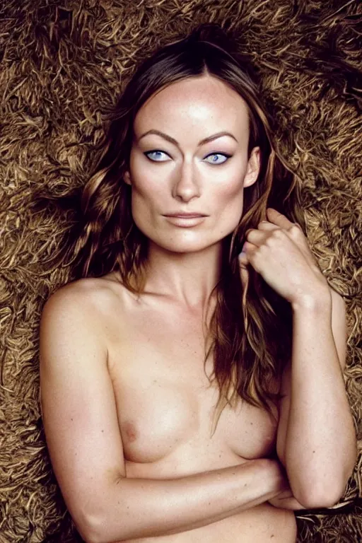 Image similar to Candid portrait photograph of Olivia Wilde, taken by Annie Leibovitz