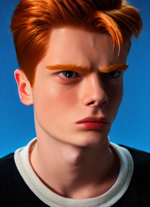 Image similar to ( philip j. fry ) closeup photograph dslr photorealistic studio lighting ektachrome detailed intricate face detail