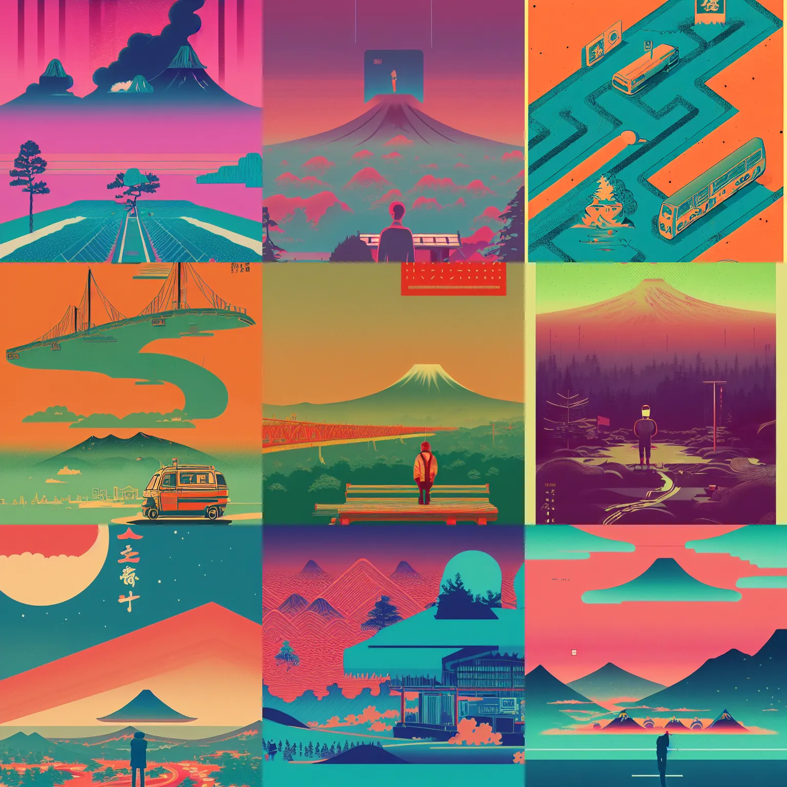 Beautiful Illustration Of Layout Of Poster Japanese Stable Diffusion 