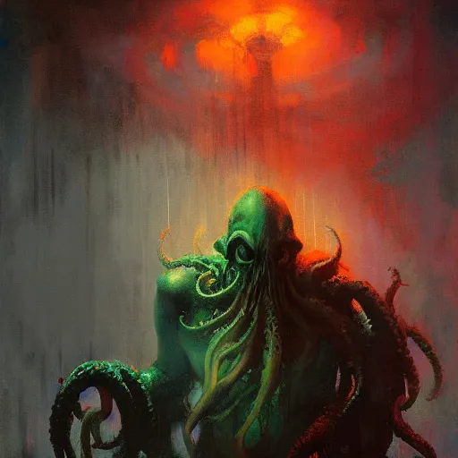 Image similar to cthulhu by jeremy mann