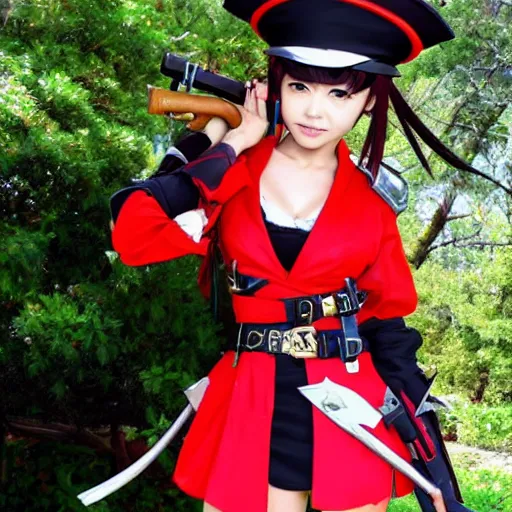 prompthunt: Pirate-hat wearing Houshou Marine. Hololive character. Anime  girl, 宝鐘マリン. Red pirate outfit and black pirate tricorn. brickred outfit  colorscheme. Full body anime. Her name is Houshou Marine. Anime cute face