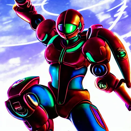 Image similar to details art of samus aran as link