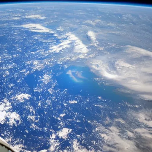 Prompt: earth seen from the ISS