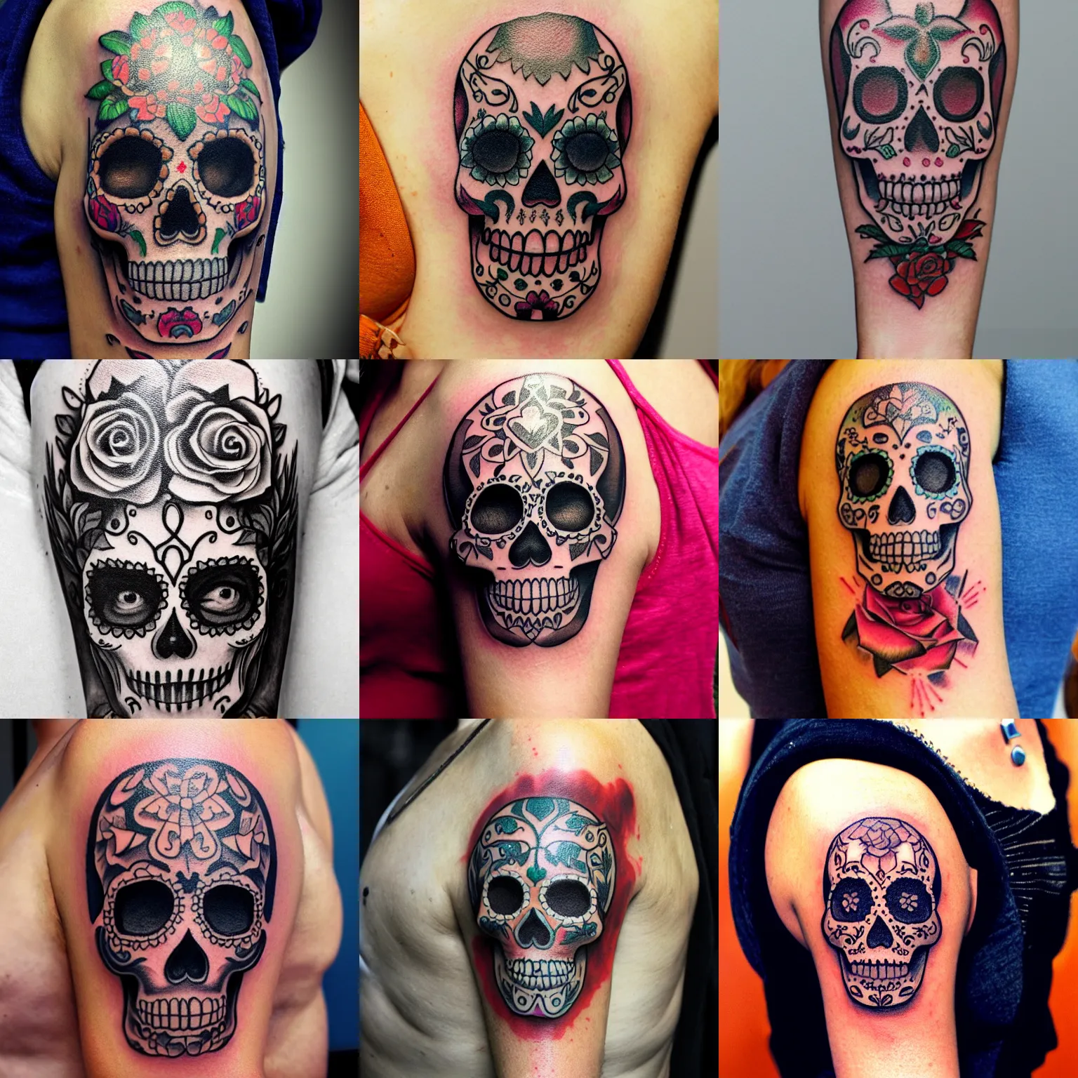 I will design a skull tattoo in black and white - Tattoo Ideas