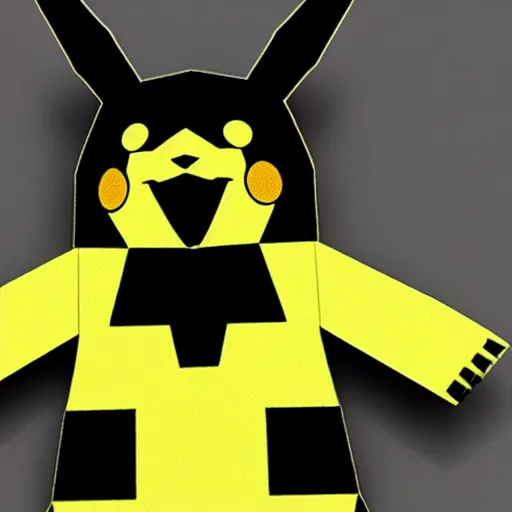 Prompt: pikachu low poly, rare footage 1 9 7 0 s