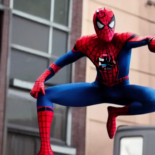 Image similar to still of spiderman in ( the boys )