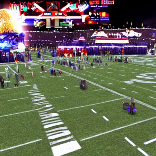 Prompt: Superbowl Touchdown Virtual Reality Cyberspace BBQ Party Extravaganza 4K HD