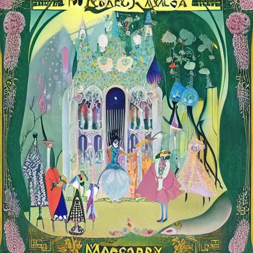 Image similar to a Hungarian Fairy tale, by Marcel Jankowicz, by Kay Nielsen, by Mary Blair, by Georgia o Keeffe, screenshot,