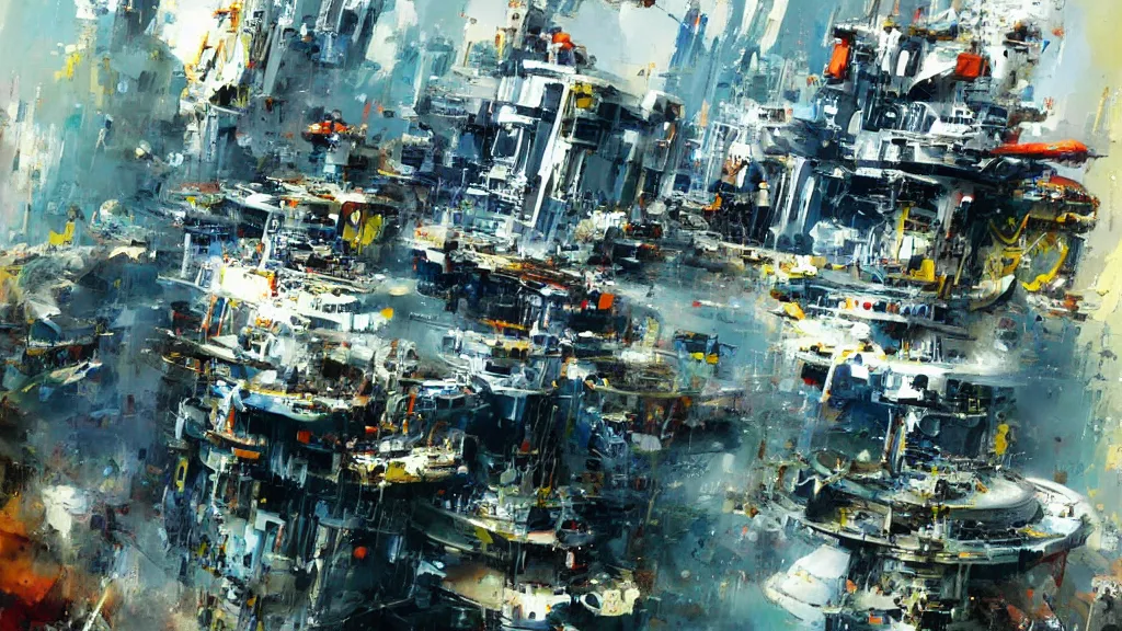 Prompt: A Science Fiction artwork by John Berkey