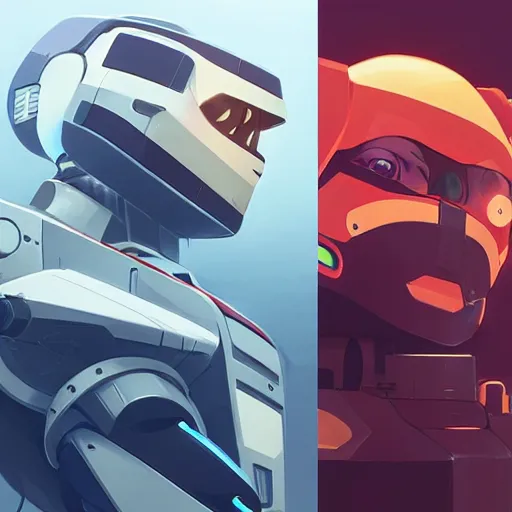 Image similar to face icon stylized minimalist robotech, loftis, cory behance hd by jesper ejsing, by rhads, makoto shinkai and lois van baarle, ilya kuvshinov, rossdraws global illumination