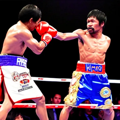 Image similar to manny pacquiao punching ferdinand marcos in the face