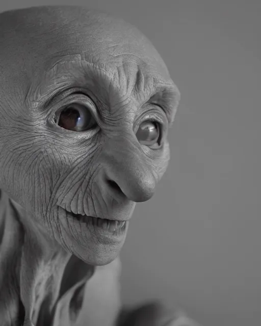 Image similar to annie leibovitz headshots of kreacher the house elf from harry potter, 5 0 mm soft focus