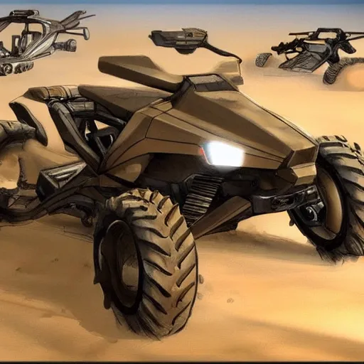 Image similar to concept art blueprint halo new atv vehicles