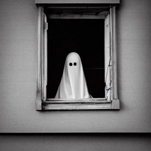 Prompt: a ghost caught on camera