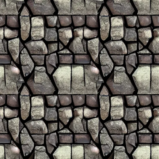 Prompt: seamless video game stone texture, digital art