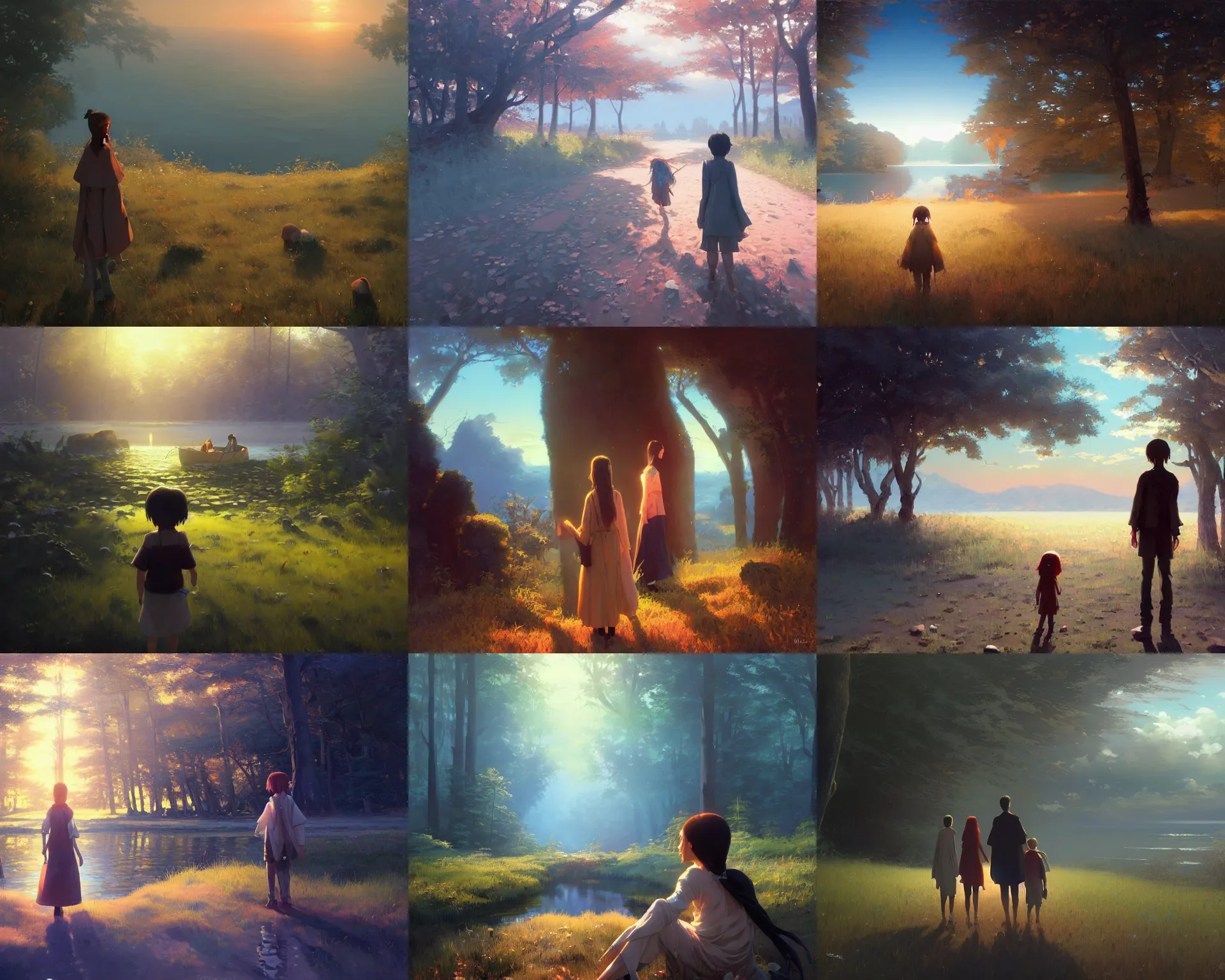 Prompt: A ultradetailed beautiful panting of the journey to the other side, a place where the spirit are free, Oil painting, by Ilya Kuvshinov, Greg Rutkowski and Makoto Shinkai
