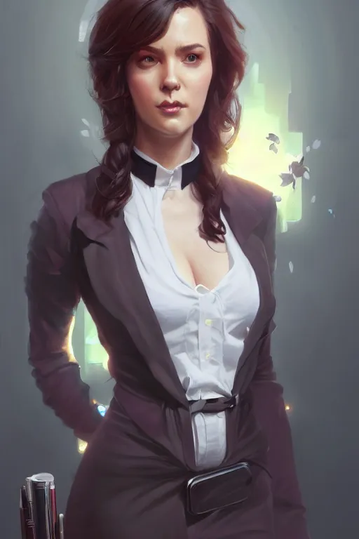 Image similar to actress Belladonna as an office boss, highly detailed, digital painting, artstation, concept art, smooth, sharp focus, illustration, Unreal Engine 5, 8K, art by artgerm and greg rutkowski and edgar maxence