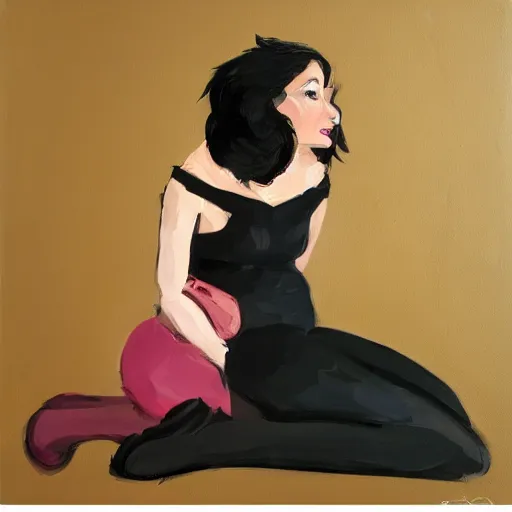 Image similar to hedgehog lady in the style of michael carson