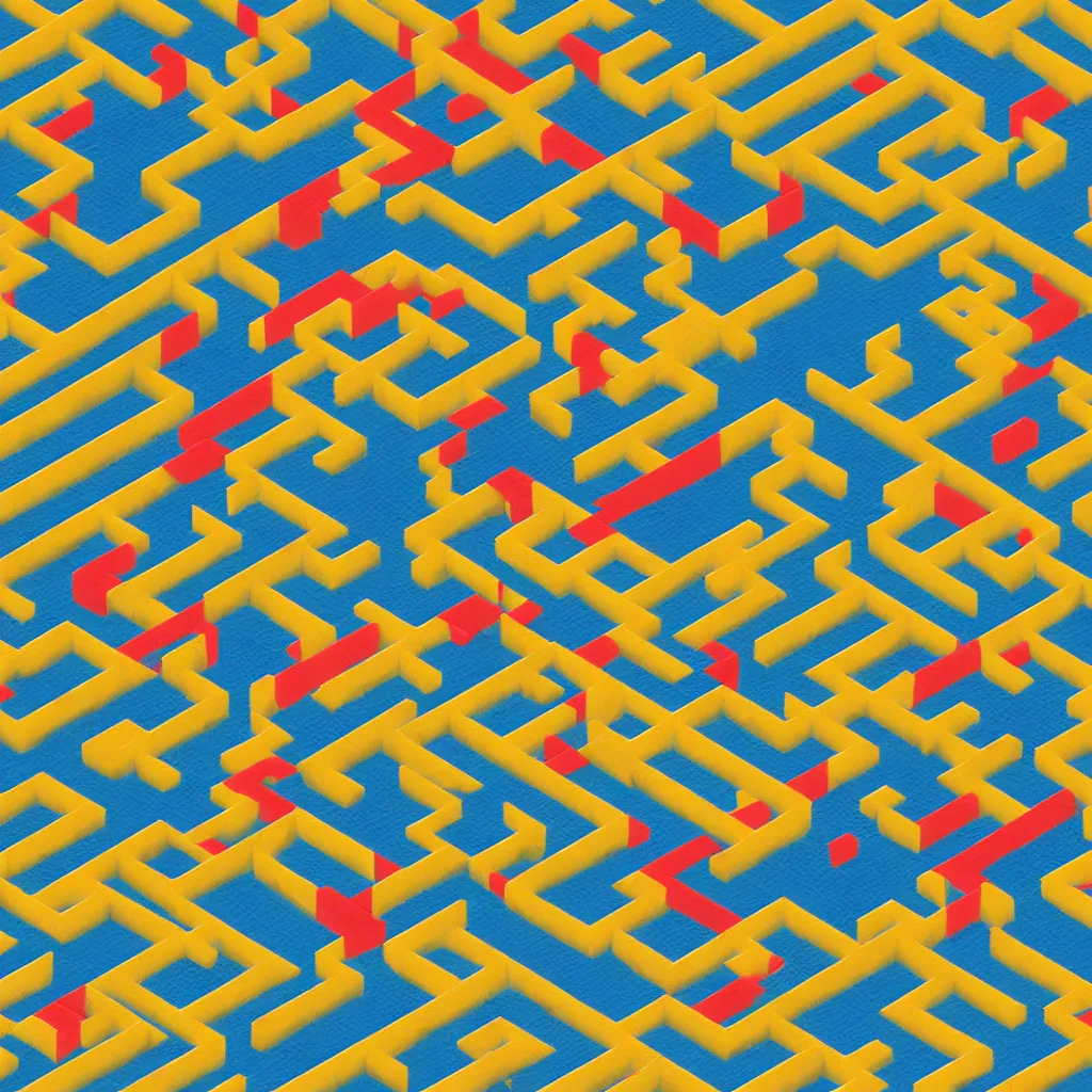 Image similar to wimmelbilder maze made of cartoon rug roads, isometric, very sharp