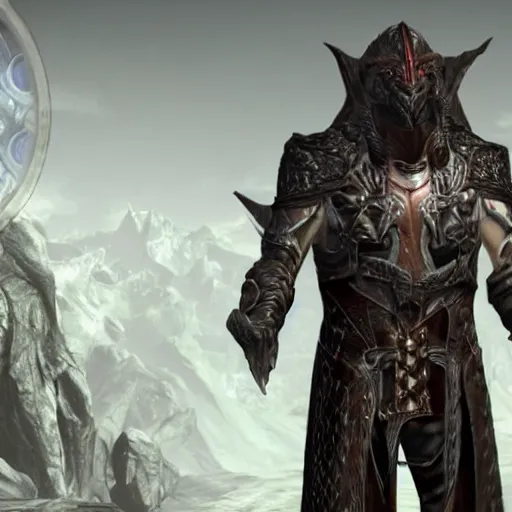 Prompt: elon musk as a dark elf in elder scrolls v skyrim