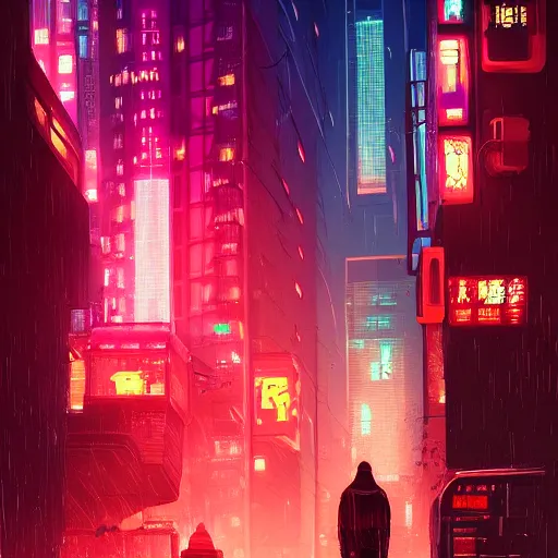 Prompt: A professional digital painting of a far-future cyberpunk city, shanghai, by Alena Aenami and blade runner and akira, trending on Artstation,