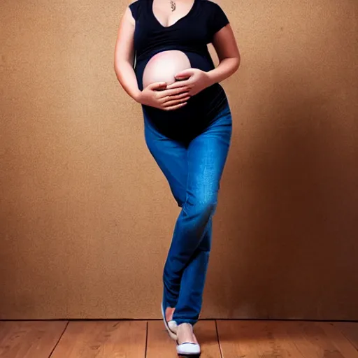 Prompt: beautiful girl with biggest pregnancy ever, full body view, symmetrical face, volumetric lighting, realistic